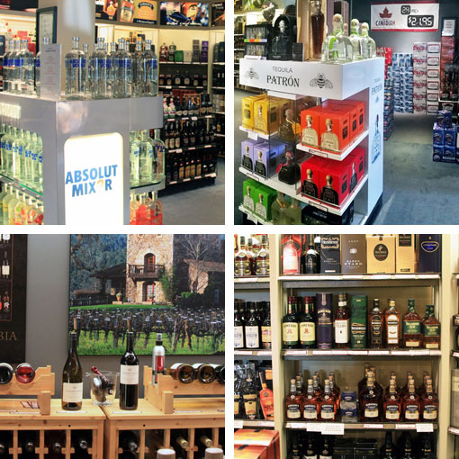 large selection of liquor, wine and beer at great prices